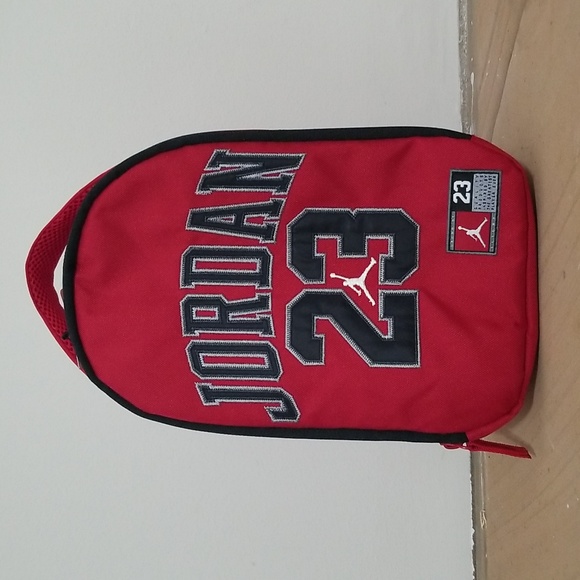 NEW! Jordan Nike Air Jordan Jersey 23 Zip Insulated Lunch Bag Box NWT - Picture 2 of 8